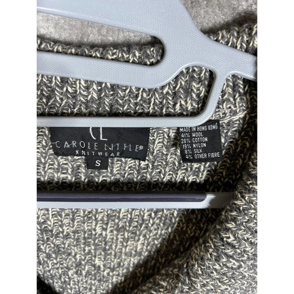 Carole Little Wool Silk Double Breasted Cardigan Sweater Vintage Womens Small - Picture 3 of 13